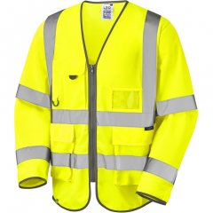 Leo Wrafton Ecoviz Superior Sleeved Waistcoat Hi-Vis Yellow