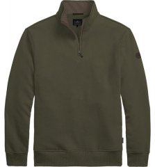 Double Outfitters MTOP-1163 Puolivetoketjullinen collegepaita Khaki
