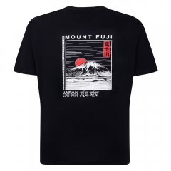 Espionage T422 T-paita Mount Fuji -painatuksella Laivastonsininen