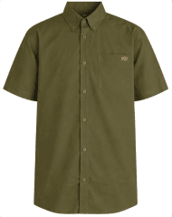 Motley Denim Zagreb Lyhythihainen Kauluspaita Tumma khaki