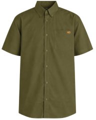 Motley Denim Zagreb Lyhythihainen Kauluspaita Tumma khaki