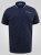 D555 Reid AOP Polo With Jacquard Collar, Pocket And Cuffs Tummansininen - Pikeepaidat - Miesten isot pikeepaidat