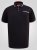 D555 Potts Jersey Polo With Jacquard Collar & Cuffs Musta - Pikeepaidat - Miesten isot pikeepaidat