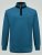 D555 Conway 1 1/4 Zip Neck Fleece Sweatshirt With Bear Logo Teal - Hupparit ja collegepaidat - Miesten hupparit ja collegepaidat isot koot