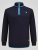 D555 Conway 2 1/4 Zip Neck Fleece Sweatshirt With Bear Logo Tummansininen - Hupparit ja collegepaidat - Miesten hupparit ja collegepaidat isot koot