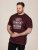 D555 Baldwin Grumpy Old Man Club Print Crew Neck T-shirt Burgundy/ Black Twist - T-paidat - Isot T-paidat 2XL – 14XL