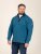 D555 Conway 1 1/4 Zip Neck Fleece Sweatshirt With Bear Logo Teal - Hupparit ja collegepaidat - Miesten hupparit ja collegepaidat isot koot