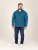 D555 Conway 1 1/4 Zip Neck Fleece Sweatshirt With Bear Logo Teal - Hupparit ja collegepaidat - Miesten hupparit ja collegepaidat isot koot