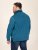 D555 Conway 1 1/4 Zip Neck Fleece Sweatshirt With Bear Logo Teal - Hupparit ja collegepaidat - Miesten hupparit ja collegepaidat isot koot