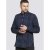 D555 Davenport Long Sleeve Shirt Navy - Kauluspaidat - Miesten isot kauluspaidat 2XL – 8XL