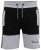D555 Kirton Couture Elasticated Waistband Shorts Black/Charcoal - Collegehousut ja collegeshortsit - Miesten Isot collegehousut ja collegeshortsit