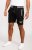 D555 Sutton Elasticated Waist Shorts With Embroidery Black - Collegehousut ja collegeshortsit - Miesten Isot collegehousut ja collegeshortsit