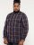 D555 Gladstone Check Button Down Collar Shirt - Kauluspaidat - Miesten isot kauluspaidat 2XL – 8XL