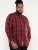 D555 Benalla Check Long Sleeve Button Down Shirt - Kauluspaidat - Miesten isot kauluspaidat 2XL – 8XL