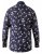 D555 Rooksey Floral Print Shirt Navy - Kauluspaidat - Miesten isot kauluspaidat 2XL – 8XL