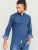 D555 Chilton LS Shirt Navy - Kauluspaidat - Miesten isot kauluspaidat 2XL – 8XL