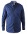 D555 Chilton LS Shirt Navy - Kauluspaidat - Miesten isot kauluspaidat 2XL – 8XL