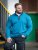 D555 Conway 1 1/4 Zip Neck Fleece Sweatshirt With Bear Logo Teal - Hupparit ja collegepaidat - Miesten hupparit ja collegepaidat isot koot