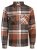 Jack & Jones Darren Flannel Overshirt ruskea - Kauluspaidat - Miesten isot kauluspaidat 2XL – 8XL
