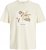 Jack & Jones Almeria Front Print Crew Neck T-Shirt Antique White - T-paidat - Isot T-paidat 2XL – 14XL