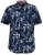 D555 FINLEY Hawaiian AO Print Shirt Navy - Kauluspaidat - Miesten isot kauluspaidat 2XL – 8XL