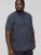 D555 BRODY S/S Micro AO Print Shirt Navy - Kauluspaidat - Miesten isot kauluspaidat 2XL – 8XL