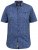 D555 KYLE S/S Micro AO Print Shirt Blue - Kauluspaidat - Miesten isot kauluspaidat 2XL – 8XL