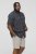 D555 BEAU S/S AO Leaf Print Shirt Navy - Kauluspaidat - Miesten isot kauluspaidat 2XL – 8XL