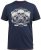 D555 COOK Trio Of Skulls Printed Crew Neck T-Shirt Slate Blue - T-paidat - Isot T-paidat 2XL – 14XL