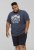 D555 COOK Trio Of Skulls Printed Crew Neck T-Shirt Slate Blue - T-paidat - Isot T-paidat 2XL – 14XL