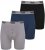 Duke Driver Boxershorts Black, Grey, Navy 3-Pack - Alusvaatteet & uimavaatteet - Miesten Isot alusvaatteet 