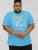 D555 AARON Surfers Paradise Printed Crew Neck T-Shirt Turquoise - T-paidat - Isot T-paidat 2XL – 14XL