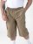 D555 Mason Caprihousut sivutaskuilla Beige - Shortsit - Shortsit, isot koot – W40-W60