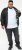 D555 MARSDEN Hybrid Knitted Jacket With Bonded Fleece Lining Black - Takit - Miesten Takit, isot koot – 2XL – 12XL