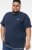 D555 SANDFORD Double Layer On Neck Ribs And Hem Waffle Textured T-Shirt Navy - T-paidat - Isot T-paidat 2XL – 14XL
