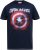 D555 ROGERS Official Captain America Printed T-Shirt Dark Navy - T-paidat - Isot T-paidat 2XL – 14XL