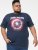 D555 ROGERS Official Captain America Printed T-Shirt Dark Navy - T-paidat - Isot T-paidat 2XL – 14XL