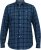 D555 SONNY Navy Check Long Sleeve Shirt With Chest Patch Pocket & Button Down Collar Navy Check - Kauluspaidat - Miesten isot kauluspaidat 2XL – 8XL