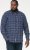 D555 SONNY Navy Check Long Sleeve Shirt With Chest Patch Pocket & Button Down Collar Navy Check - Kauluspaidat - Miesten isot kauluspaidat 2XL – 8XL