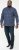 D555 SONNY Navy Check Long Sleeve Shirt With Chest Patch Pocket & Button Down Collar Navy Check - Kauluspaidat - Miesten isot kauluspaidat 2XL – 8XL