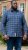 D555 SONNY Navy Check Long Sleeve Shirt With Chest Patch Pocket & Button Down Collar Navy Check - Kauluspaidat - Miesten isot kauluspaidat 2XL – 8XL