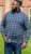 D555 SONNY Navy Check Long Sleeve Shirt With Chest Patch Pocket & Button Down Collar Navy Check - Kauluspaidat - Miesten isot kauluspaidat 2XL – 8XL