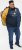 D555 FELIPE Zip Through Padded Gilet With Contrast Colour Lining And Rubber Badge Navy - Takit - Miesten Takit, isot koot – 2XL – 12XL