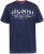 D555 Cropwell T-paita kalastusprintillä laivastonsininen - T-paidat - Isot T-paidat 2XL – 14XL