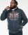 D555 HAMILTON Full Zip Hoody With Authentic 1996 Chest Print Denim - Hupparit ja collegepaidat - Miesten hupparit ja collegepaidat isot koot