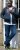 D555 HAMILTON Full Zip Hoody With Authentic 1996 Chest Print Denim - Hupparit ja collegepaidat - Miesten hupparit ja collegepaidat isot koot