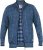 D555 ECCLES Cable Knitted Zip Through Sweater With Bonded Check Lining Denim Marl - Hupparit ja collegepaidat - Miesten hupparit ja collegepaidat isot koot