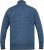 D555 ECCLES Cable Knitted Zip Through Sweater With Bonded Check Lining Denim Marl - Hupparit ja collegepaidat - Miesten hupparit ja collegepaidat isot koot