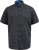 D555 Matlock Short Sleeve AOP Shirt With Hidden Button Down Black - Kauluspaidat - Miesten isot kauluspaidat 2XL – 8XL