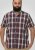 D555 Shields Button Down Collar Short Sleeve Shirt With Pocket Red Check - Kauluspaidat - Miesten isot kauluspaidat 2XL – 8XL